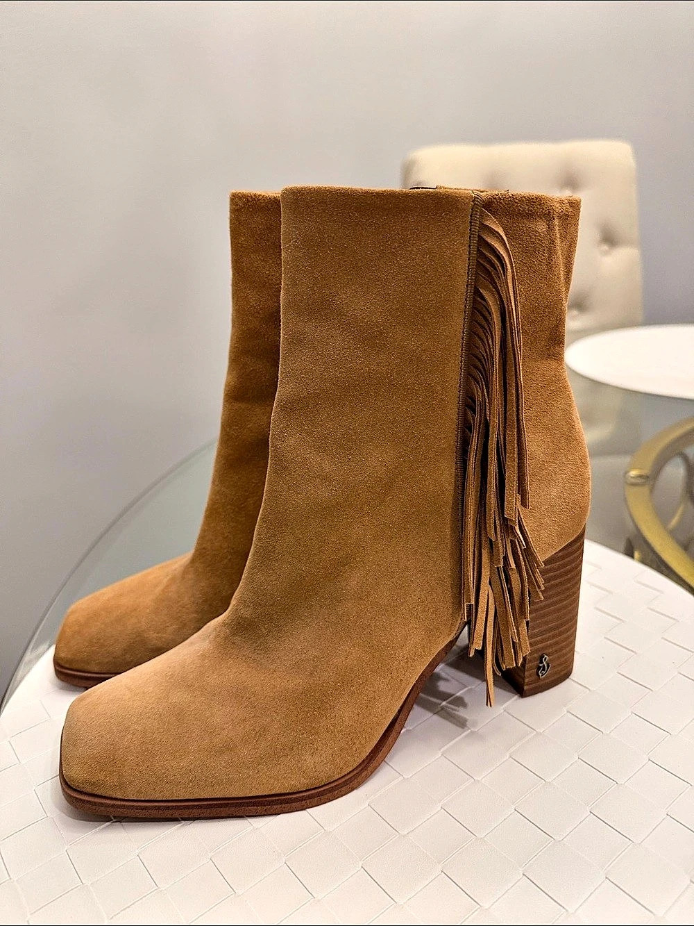 Sam Edelman Ona Fringe Heeled Booties
